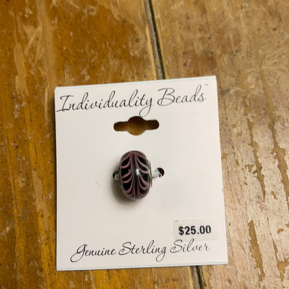 Sterling silver bead for bracelet